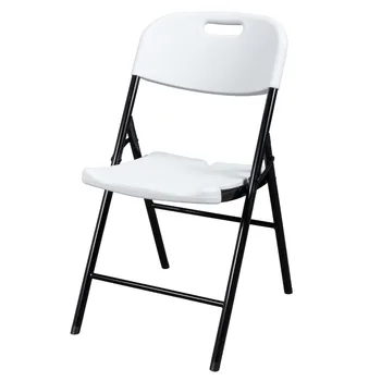 4pcs גן פלסטיק כיסא מתקפל מרפסת ריהוט משרד מפגש שולחן כיסא שחור לבן 47*54*84cm