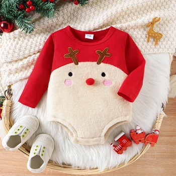 תינוק חג המולד, איילים הסוודר הרך הנולד בגדים עבור ילדה