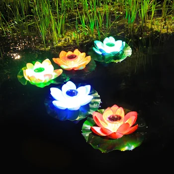 השמש אור LED חיצוני קישוט הגן נוף אורות הוכחת מים סולארית לוטוס מנורות המדינה בית מרפסת עיצוב המנורה