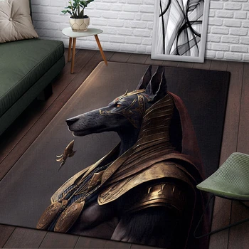 Alte Ägypten מת מיתוס אנוביס HD מודפסים באזור השטיח בסלון ספה שטיח האמבטיה שטיח הרצפה，עיצוב חדר השינה שטיח，מותאם אישית