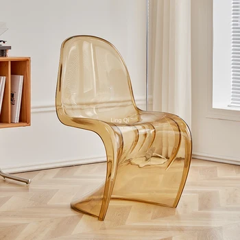 שקוף נייד כסאות אוכל מודרניים ארגונומי ייחודי להירגע כיסאות בדירה תמיכה Silla Plegable ריהוט פנים