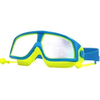 מסגרת גדולה אלקטרוליטי HD שחייה משקפי צלילה מקצועי משקפיים עמיד למים אנטי ערפל גוגל שחייה כובע תלבושת