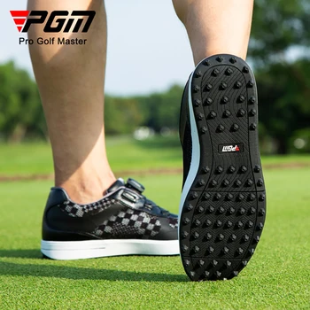 PGM גולף חדש של גברים נעלי ספורט שחור לנשימה רשת עליון מסתובב תחרה גומי שאינו מחליק חתיכים גברים מזדמנים נעלי ספורט XZ224