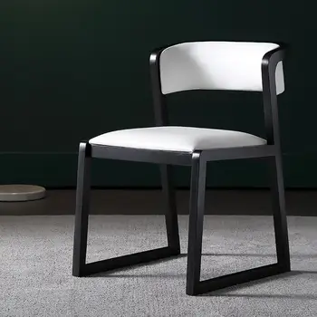 המטבח הנורדי האוכל הכיסא להגדיר מודרני מינימליסטי מעץ מלא אלון טרקלין שרפרף קטן בדירה רך גבוהה ללמוד רהיטים
