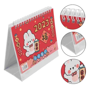 2023 קיר שנת הארנב בלוח השנה תליון הביתה תולה ירח גבי שולחן עיצוב שולחן שנתי נייר עבודה במשרד 2024 סיני