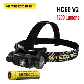 חדש Nitecore HC60 V2 USB מטען 1200 לומן LED פנס פנס