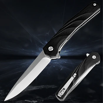 כיס חיצוני סכין טקטי סכינים מתקפלים D2 להב פלדה G10 להתמודד עם פליפר סכין מחנאות, ציד, דיג העבודה סכין הישרדות