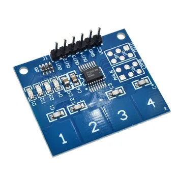 10 יח ' חדש 4Channel דיגיטלית חיישן מגע קיבולי מודול מתג לחצן עבור Arduino TTP224