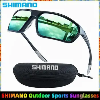 מקורי חדש SHIMANO רכיבה על אופניים משקפיים לגברים ונשים הקיץ חיצוני ספורט משקפי שמש ניתן לזווג עם משקפיים תיבת