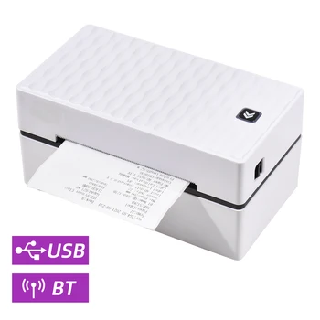 שולחן העבודה תרמי תווית מדפסת 4x6 משלוח חבילה תווית הדפסה אלחוטית BT&USB 180mm/s תרמית המדבקה המדפסת
