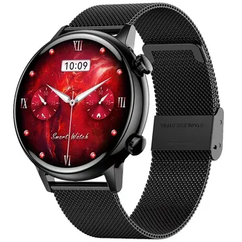 HK39 שעון חכם מסך Amoled נשים בנות Bluetooth קורא NFC קצב הלב, לחץ הדם חמצן נקבה גברים Smartwatch