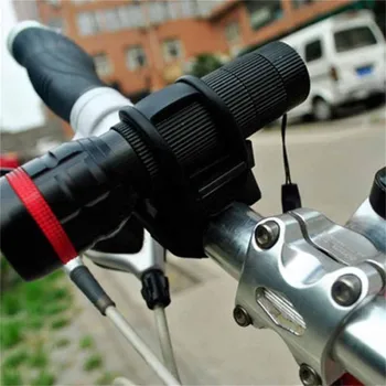 חגורה מתכוונן 360 תואר סיבוב אופניים פנס מחזיק פנס Rack Mount Bracket קליפ אופניים אביזרים