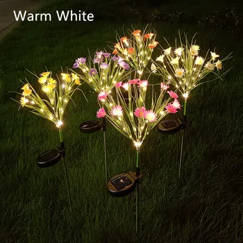סימולציה פרח LED מסיבת חג המולד, אורות השמש עמיד למים חיצוני גן מנורות דשא קישוט בית אור לילה 062
