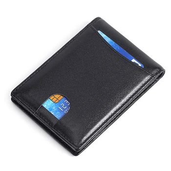 רב תפקודי גברים עור כרטיס אשראי בארנק RFID חסימת ארנק מטבעות כסף כיס בעל