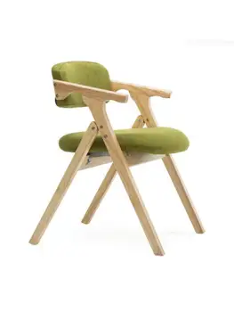 מודרני מינימליסטי כיסא האוכל הנורדי אוכל מעץ כיסא בד קיפול הכיסא משענת יד משענת כיסא המחשב