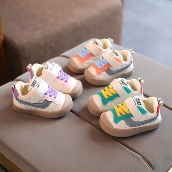 התינוק לנשימה נעלי ספורט האביב ילדים רכים נעלי בנים בנות ילדים מזדמנים נעלי ספורט לילדים נעלי פעוט גודל 11-15 ס 
