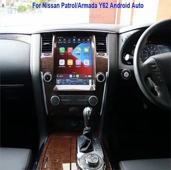 הרכב מולטימדיה נגן וידאו GPS ניסן פטרול 2014 2010-2018 טסלה מסך ניווט רדיו סטריאו אלחוטית CarPlay 8GB+128GB