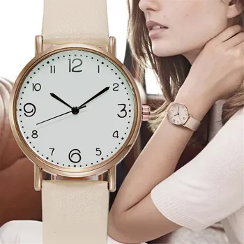 2023 חדש אופנה נשים חגורת עור מינימליסטי שעון יד לנשים שעוני קוורץ שעונים בגדי נשים התאמת שעונים