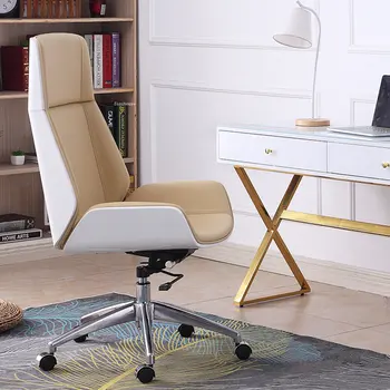 מודרני גלגלת כיסאות במשרד, בבית ריהוט משרדי גבוהה כורסת עור נורדי כיסא המחשב פשוט להרים המשחקים הכיסא