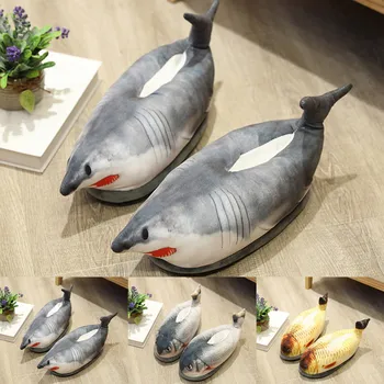 נשים נעלי אופנתי חדש יצירתי דגים חיות נוח שטוח תחתית קריקטורה חמוד חום