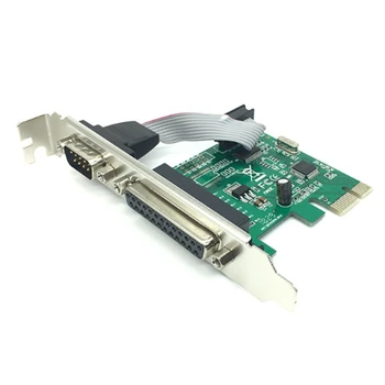 AX99100 1P1S טורי RS232 יציאה מקבילית PCI-E הרחבה ממיר חלופי PCIE כרטיס Riser