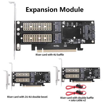 3-in-1 מ 2 NGFF לשולחן עבודה PCIe X4 מתאם כרטיס מפתח M B מפתח MSATA ממיר קמה M2 NGFF SSD כדי PCIE 4X מודול הרחבה