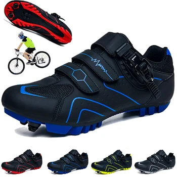 2022 רכיבה על אופניים נעלי ספורט גברים Spd Mtb נעליים שטוח סוליות אופני כביש נשים מגפי נעלי אופני הרים נתיב מירוץ מהירות אופניים נעלי ספורט