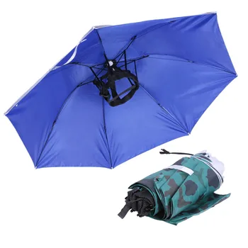 ראש מטריה אנטי UV נגד גשם נסיעות חיצונית דייג מטריה הכובע