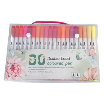 דו-ראשי הוק קו צבע העט עט סימון ראש רך בצבעי עט ציוד אמנות לילדים מתנה