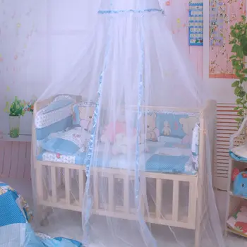 נערת קיץ מיטת תינוק שומר החופה התינוק בטיחות כיפה רשת עם כיסוי תחרה הנסיכה קישוטים תלויים