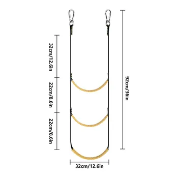 נייד מטפסים לסירה בחבל סולם נירוסטה חומרה 3-5 שלבים (32*92-133cm). ₪ 260g/315g/370g קל לשימוש