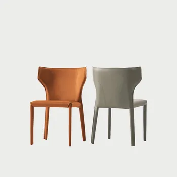 נורדי משרד עיצוב כיסאות בחדר האוכל אישי השולחן כיסא עור ארוך כיסאות מינימליסטי מודרני Sillas Nordicas רהיטים
